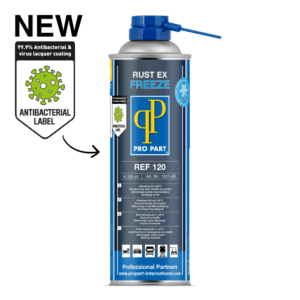Rust Ex Freeze Anti Bacterial Label